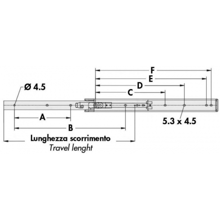 Prowadnica Do Szuflad Kulkowa 304mm Osculati #38.272.12